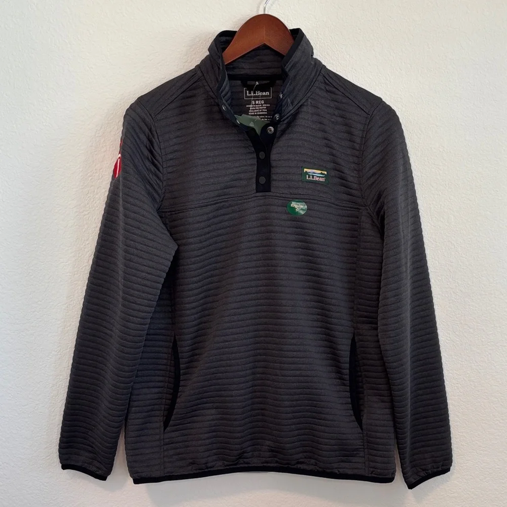 NWT L.L. Bean Alright  Knit Pullover Alley Gray Women's Jacket S - Picture 2 of 14